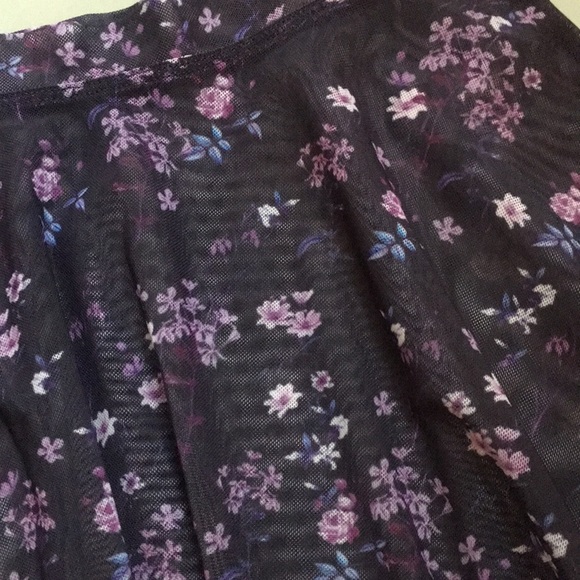 Purple flower mesh ballet circle skirt - Picture 2 of 8